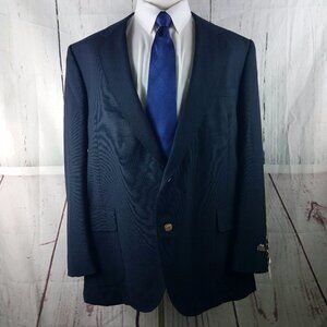 Eagle Clothes Mitchell 50L 2 Gold Btn Navy Blue Suit Blazer Sports Coat NWT $165